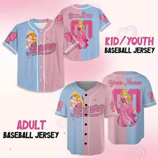 Discover Custom Disney Aurora Baseball Jersey, Sleeping Beauty Disney Princess Jersey, Disney Girl Trip Jersey, Disney Trip 2025, Birthday Gift