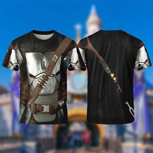 Discover Disney Mandalorian Starwars Cosplay Costume Shirt, Mandalorian Star Wars Halloween Costume