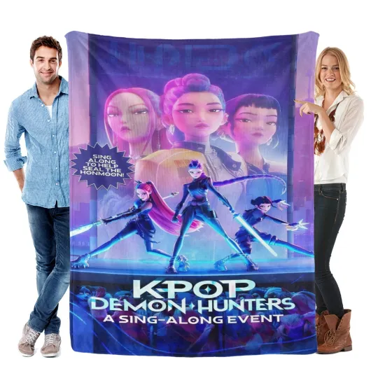 Discover K-POP Hunters Throw Blanket for Bed and Couch Decor All Season