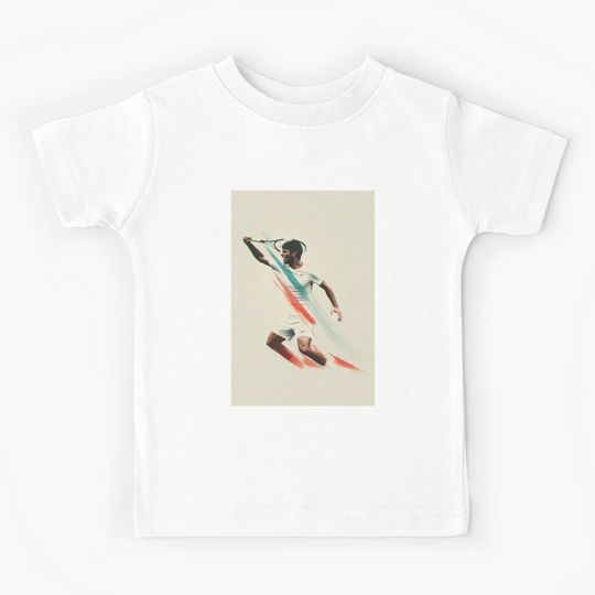 Discover Intense Alcaraz Tennis Action Minimalist Art Kids T-Shirt