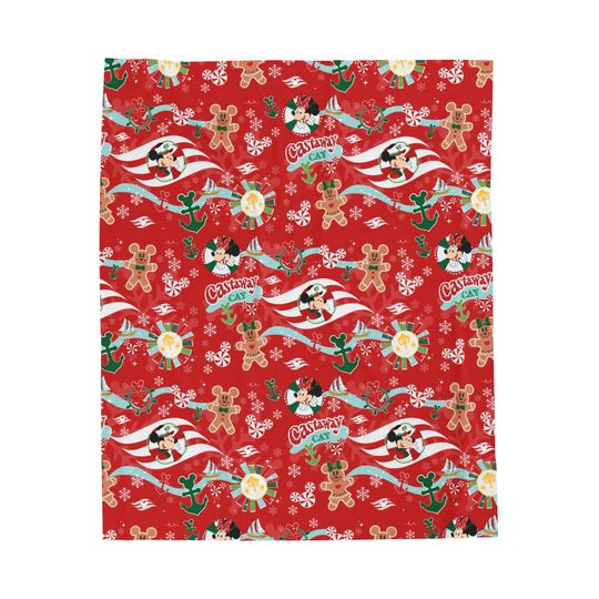 Discover Velveteen Plush Blanket - DCL Very Merrytime Cruise with Mickey and Minnie 50"x60"