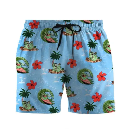 3D Ghostbusters Slimer Ugly Hawaii Vibe Custom Men Shorts