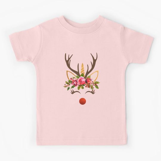 Discover Unicorn Reindeer - Christmas / Einhorn Rentier, Weihnachten Kids T-Shirt