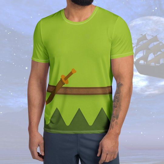 Discover Peter Pan Mens shirt Disney Bounding adult athletic shirt run Disney costume activewear cosplay