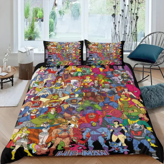Discover He-Man 3Pcs Bedding Sets Duvet Cover Sets All Season for Kids Soft Lightweight