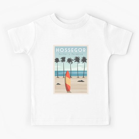 Discover Hossegor surf beach Kids T-Shirt
