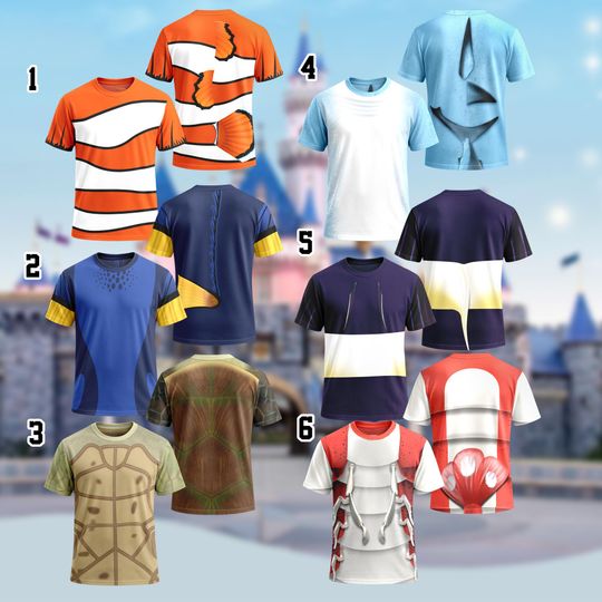 Disney Finding Nemo Costume T-Shirt, Marlin Dory Halloween Cosplay Tee
