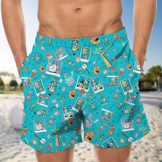 Discover A Goofy Movie Button Shirt, Men Shorts, Disney Hawaiian Shirt, Max Roxanne Power