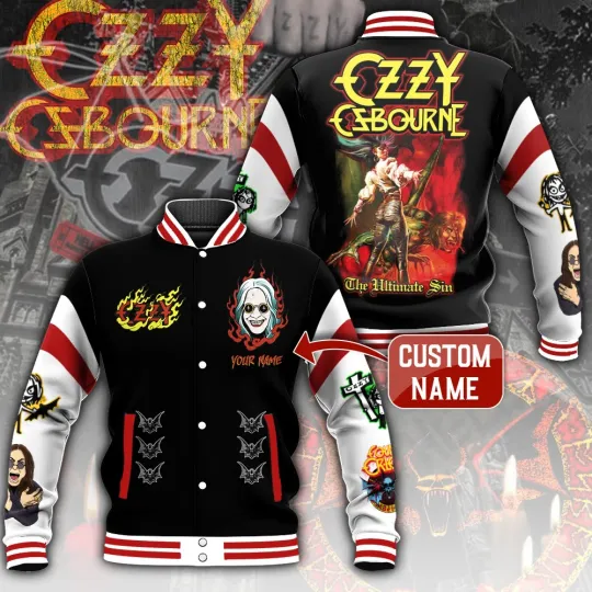 Personalized Black Sabbath Ozy Osbourne Varsity Jacket