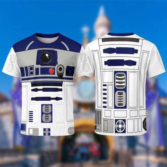 Discover R2- D2 Robot Starwars Galaxy Edge's Characters Costume Men 3D Shirt