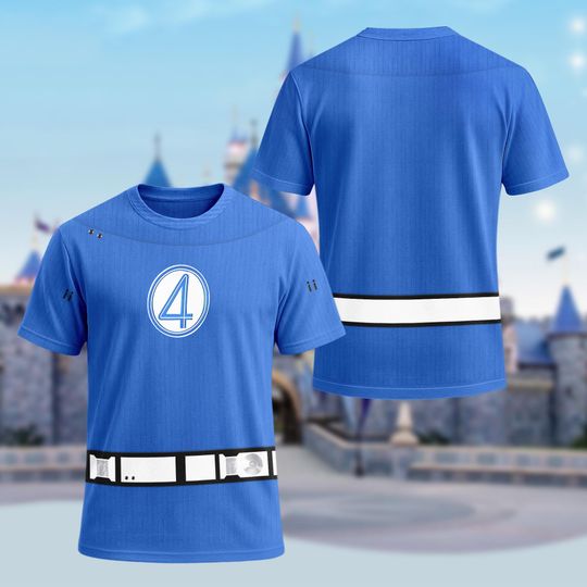 Reed Richards 3D Adult T-Shirt, Fantastic Four First Steps All Over Print Shirt