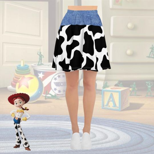 Discover Jessie Toy Story Women's Skater Skirt, Disney Pixar Cowgirl Cosplay Halloween Costume