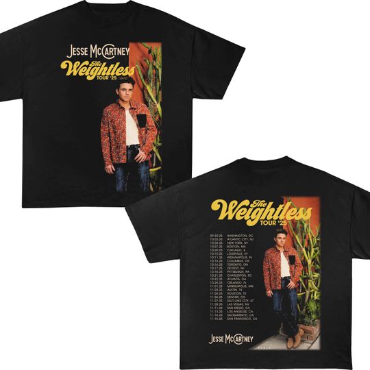 Jesse McCartney The Weightless Tour 2025 Shirt, Jesse McCartney Graphic Shirt