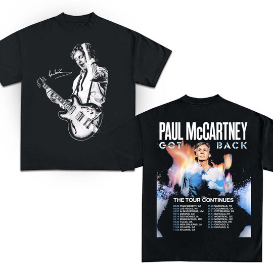 Discover P mccartney Tour T Shirt The Beatles Art Vintage Poster Tee