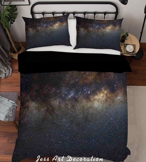 Discover 3D Space Duvet Cover Set, Starry Quilt Cover, Sky Bedding Set, Galaxy Queen and King Bedding