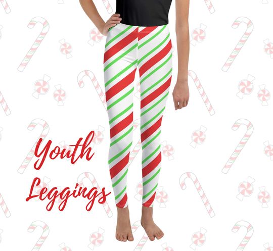 Discover Christmas Candy Cane Leggings for Women