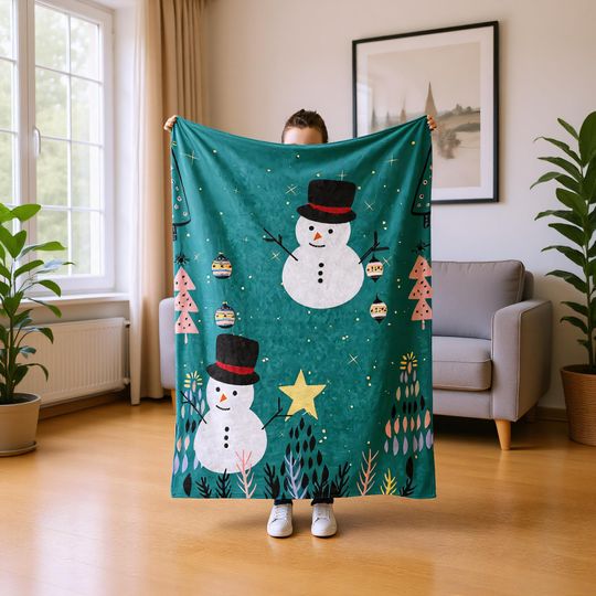 Discover Holiday Christmas Blanket, Winter Decor Throw for Home and Family
