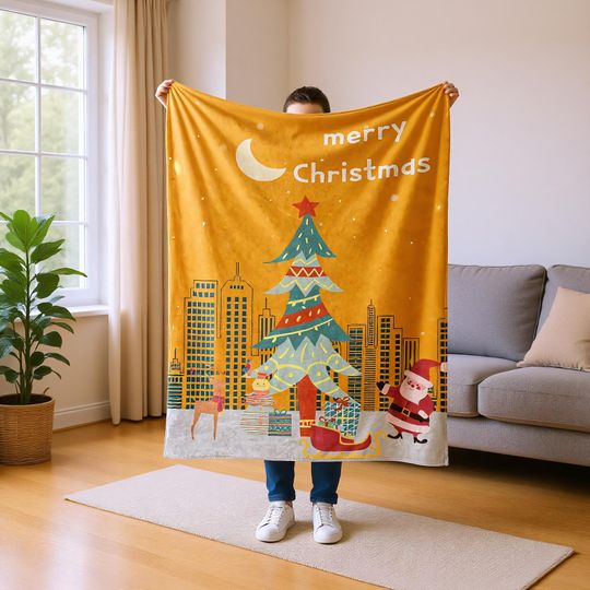Discover Christmas Gift Blanket, Cozy Holiday Throw for Family and Friends