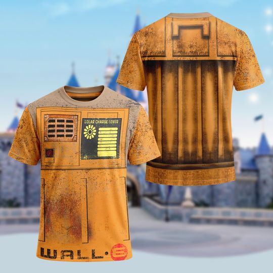 Discover Disney Wall-E Fictional Galaxy Robot 3D Shirt, Halloween Costume For Family Group T Shirt, Disneyland Funny Robot Cosplay Party Costume