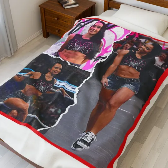 Discover AJ Mendez Wrestling Entertainment Plush Fleece Blanket, Cozy Throw for Fans
