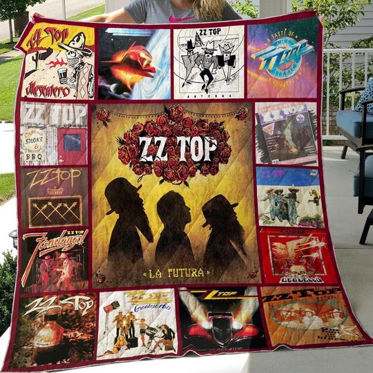 ZZ Top La Futura Quilt Blanket, Lover ZZ Top  Blanket, ZZ Top Bedding Blanket, Halloween Blanket, Christmas Blanket