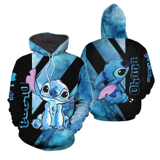 Personalized Stitch Disney Hoodie Leggings Set, Disney Woman Leggings