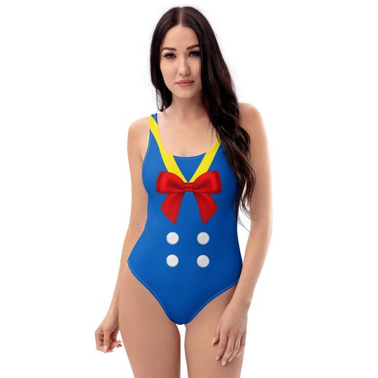 Discover Donald Duck Womens One-Piece Swimsuit Disney sailor Cruise adult swimwear Disneyworld