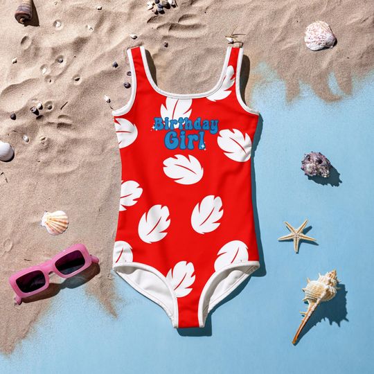 Discover Lilo and stitch kids swimsuit Birthday Girl Disney swimwear children