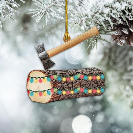 Discover Personalized Axe Christmas Ornament, Arborist Christmas Ornament Gift, Tree Cutter Ornament, Logger Ornament, Tree Surgeon Gift TD-1017-0MBD