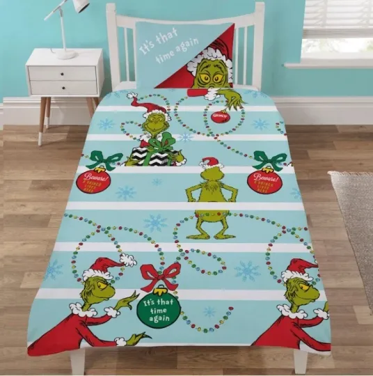 Discover The funny character Christmas Single Duvet Cover Reversible Bedding Set