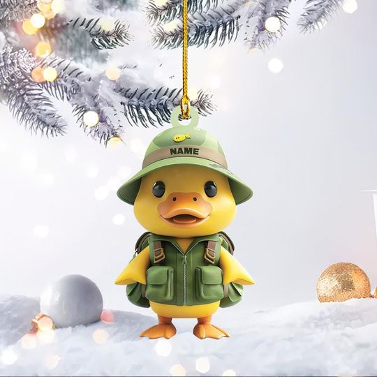 Discover Duck Camping Christmas Light Ornament, Christmas Tree Decor, Loved Camping Ornament, Hanging Ornament Gift TD-1120-TFXI