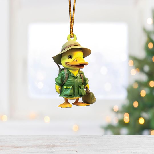 Discover Duck Camping Christmas Light Ornament, Christmas Tree Decor, Loved Camping Ornament, Hanging Ornament Gift TD-1119-P1AB