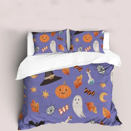 Discover 3D Halloween Monster Pattern Quilt Cover Set Duvet Cover Bedding Pillowcases