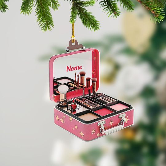 Discover Makeup Box Christmas Light Ornament, Christmas Tree Decor, Loved Makeup Box Ornament, Hanging Ornament Gift TD-1017-GH0C