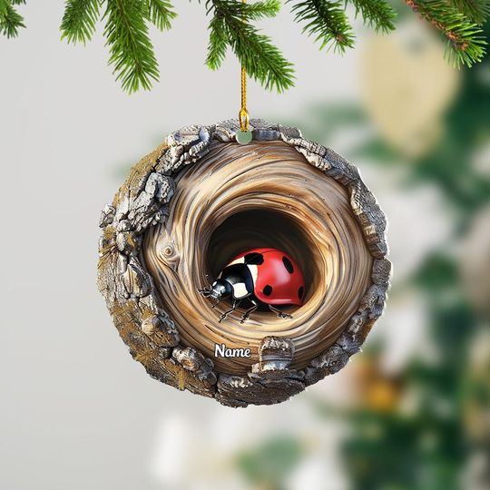Ladybug Christmas Ornament, Gift for Ladybug Lover