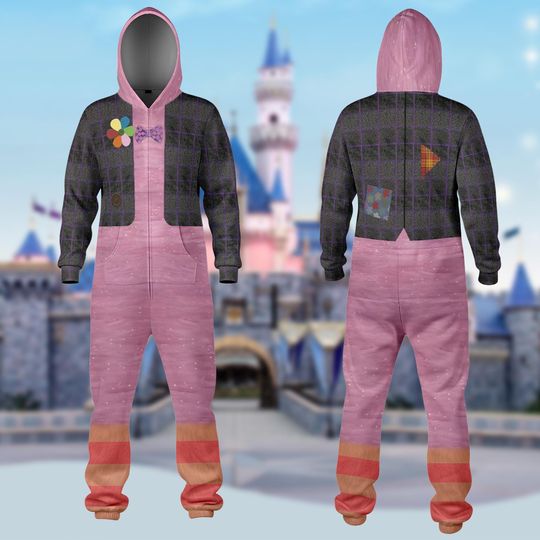 Disney Bing Bong Unisex Costume Jumpsuit Disney Shirt, Inside Out Bing Bong Cosplay Costume Jumpsuit, Inside Out Halloween Matching Jumpsuit