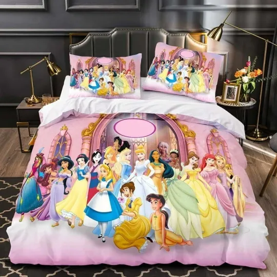 Discover NEW!! Snow White Bedding Set 3D Printed Cartoon Princess Patterns Duvet Cover