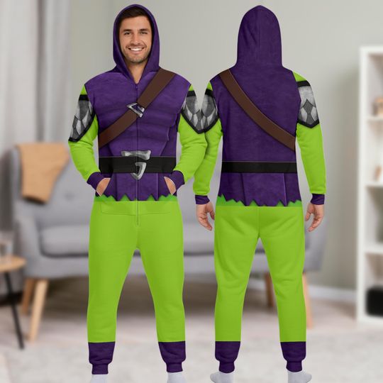 Goblin Costume Jumpsuit, The Amazing Spider Man Character All Over Print Hoodie Sweatpants, Green Goblin Halloween Cosplay 3D Pajamas