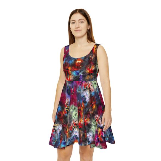 Discover Watercolor Villains - Women's Skater Dress (Made in USA)