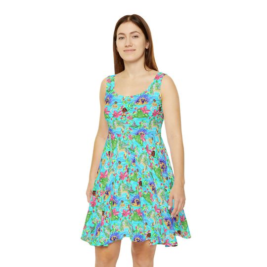 Discover Moana's Tropical Island Paradise Women's Skater Dress