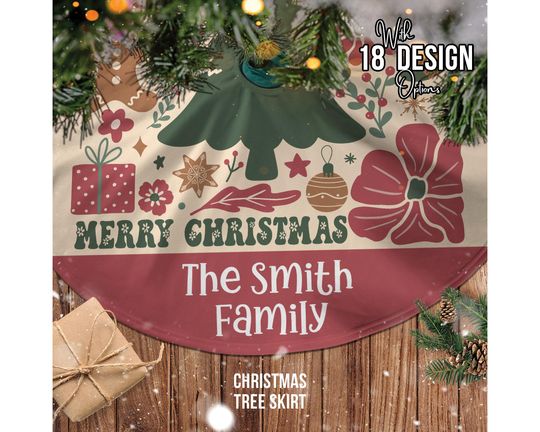 Discover Personalized Christmas Tree Skirt: Custom Family Holiday Decor