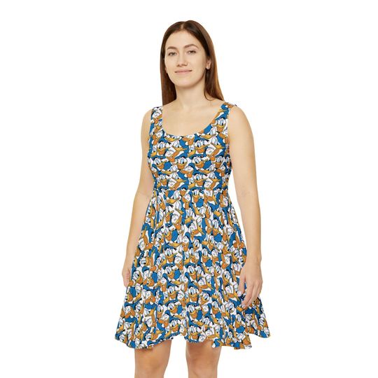 Discover Many Faces of Donald - Women's Skater Dress (Made in USA)