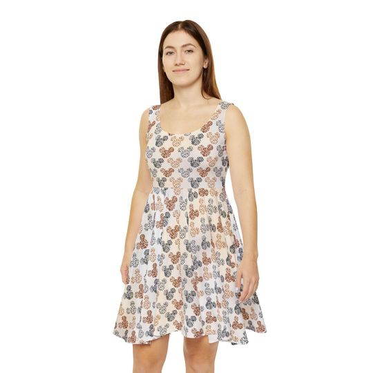 Discover Safari Mickey Ears - Women's Skater Dress (Made in USA)