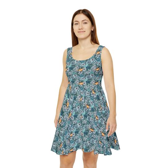 Discover Fairytale Florals - Jasmine Inspired - Women's Skater Dress (Made in USA)