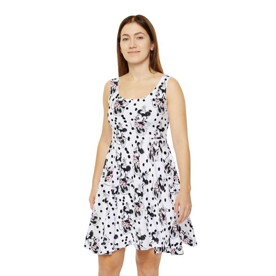 Discover Sketch of Minnie - Women's Skater Dress (Made in USA)