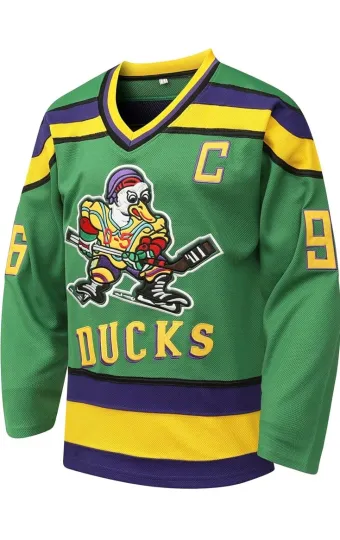 Discover CHARLIE CONWAY #96 The MIGHTY DUCKS HOCKEY JERSEY D-5 Disney Movie SIZE XL