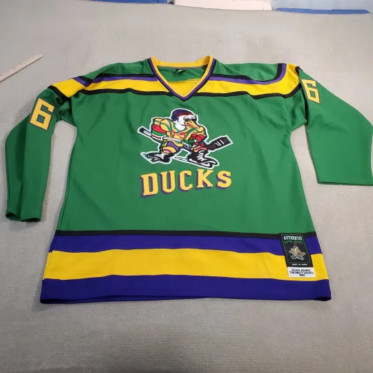 Mighty Ducks Movie Hockey Jersey Mens Green Stitched Gordon Bombay