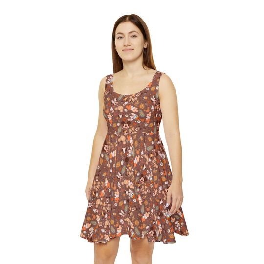 Mickey & Friends Pumpkin Spice Fall Women's Skater Dress