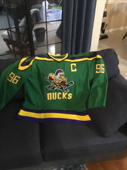 Discover Mighty Ducks Disney Movie Hockey Jersey #96 C. Conway Ice Hockey Stitched XL