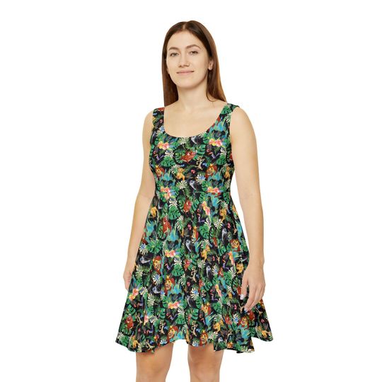 Discover Watercolor Lion King Jungle - Women's Skater Dress (Made in USA)